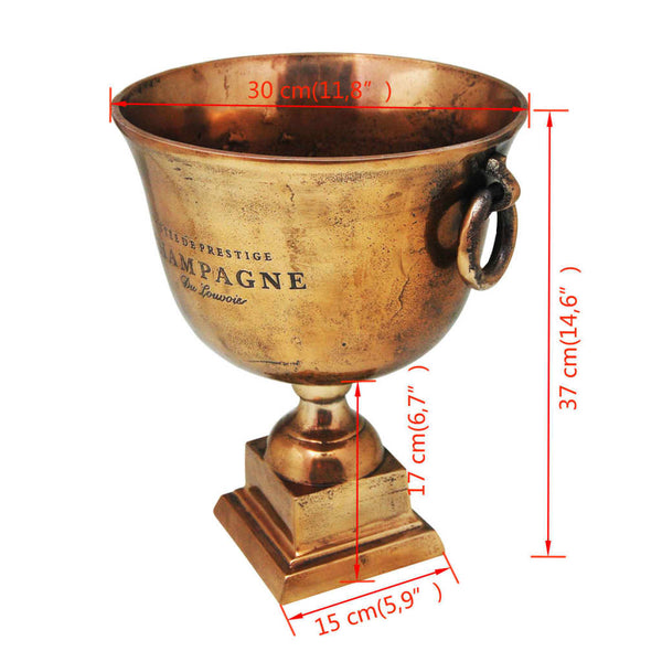 vidaXL Champagne Cooler Trophy Copper Brown