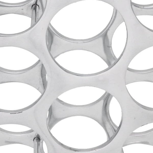 vidaXL Wine Rack Aluminum Silver 27 Bottles