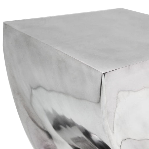 vidaXL Stool/Side Table Twisted Shape Silver Aluminium