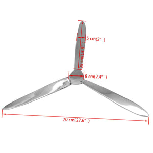 vidaXL Wall Decoration Propeller Silver 70cm Aluminum
