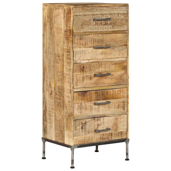 vidaXL Chest of Drawers 45x35x106 cm Solid Mango Wood