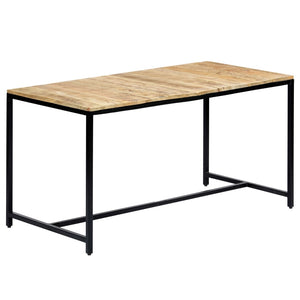 vidaXL Dining Table 140x70x75 cm Rough Mango Wood