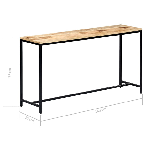 vidaXL Console Table 140x35x76 cm Solid Mango Wood