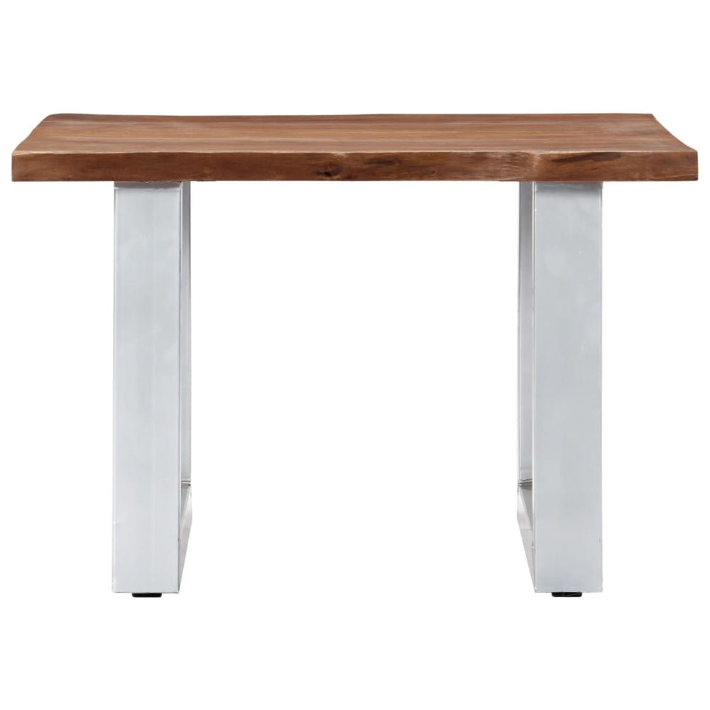vidaXL Coffee Table with Live Edges 60x60x40 cm Solid Acacia Wood