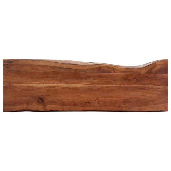 vidaXL Console Table 115x35x76 cm Solid Acacia Wood and Iron