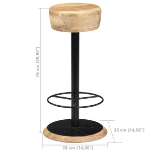 vidaXL Bar Stools 2 pcs Solid Mango Wood