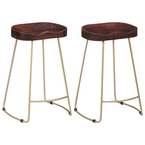 vidaXL Gavin Bar Stools 2 pcs. Solid Mango Wood
