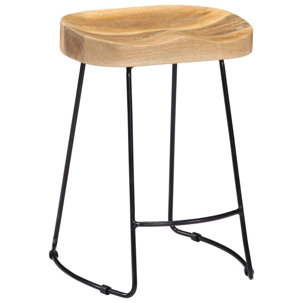 vidaXL Gavin Bar Stools 2 pcs. Solid Mango Wood