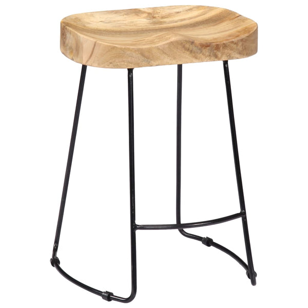 vidaXL Gavin Bar Stools 2 pcs. Solid Mango Wood