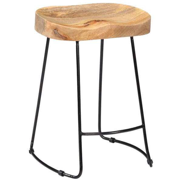 vidaXL Gavin Bar Stools 2 pcs. Solid Mango Wood