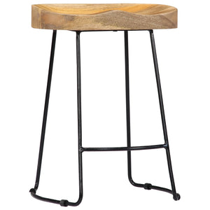 vidaXL Gavin Bar Stools 2 pcs. Solid Mango Wood