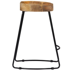 vidaXL Gavin Bar Stools 2 pcs. Solid Mango Wood