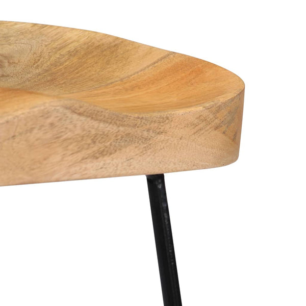 vidaXL Gavin Bar Stools 2 pcs. Solid Mango Wood