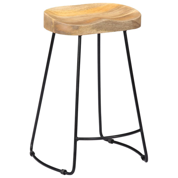 vidaXL Gavin Bar Stools 2 pcs. Solid Mango Wood
