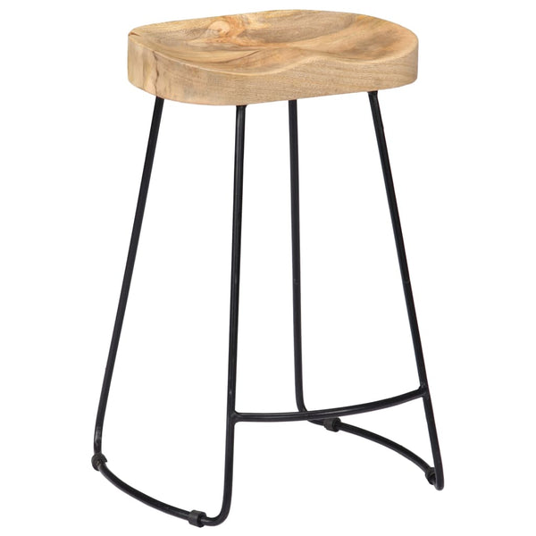 vidaXL Gavin Bar Stools 2 pcs. Solid Mango Wood