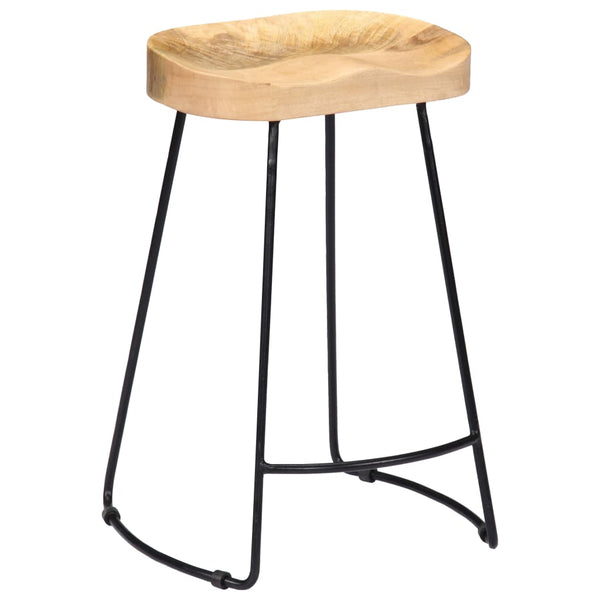 vidaXL Gavin Bar Stools 2 pcs. Solid Mango Wood