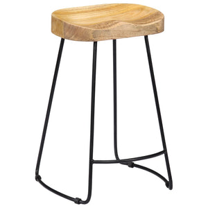 vidaXL Gavin Bar Stools 2 pcs. Solid Mango Wood