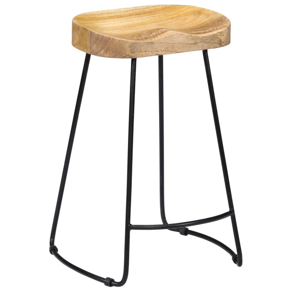 vidaXL Gavin Bar Stools 2 pcs. Solid Mango Wood