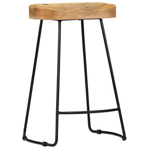 vidaXL Gavin Bar Stools 2 pcs. Solid Mango Wood