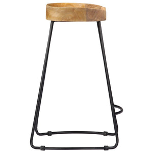 vidaXL Gavin Bar Stools 2 pcs. Solid Mango Wood