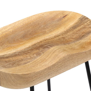 vidaXL Gavin Bar Stools 2 pcs. Solid Mango Wood