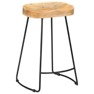 vidaXL Gavin Bar Stools 2 pcs. Solid Mango Wood