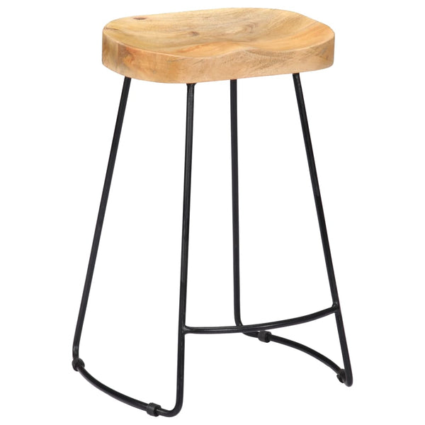 vidaXL Gavin Bar Stools 2 pcs. Solid Mango Wood