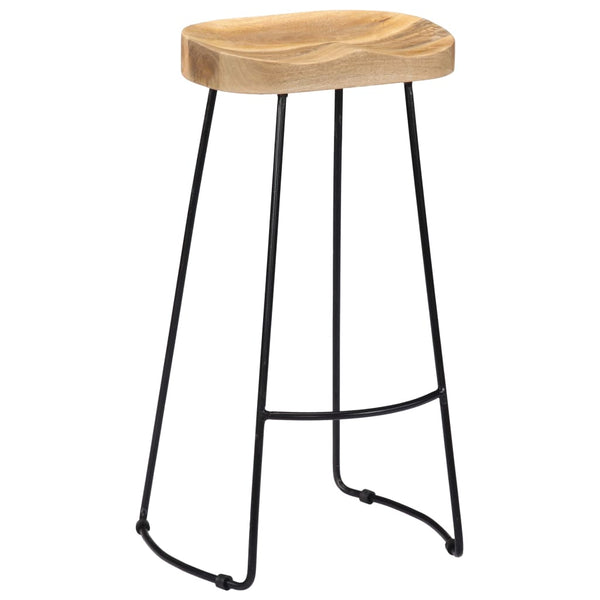 vidaXL Gavin Bar Stools 2 pcs. Solid Mango Wood