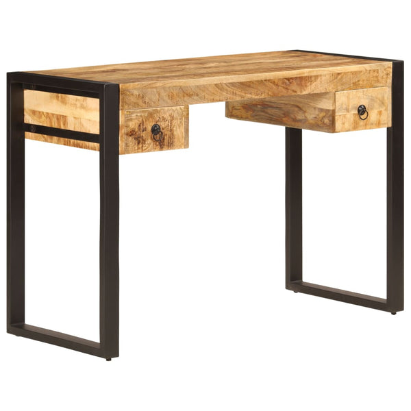 vidaXL Desk with 2 Drawers 110 x 50 x 77 cm Solid Mango Wood