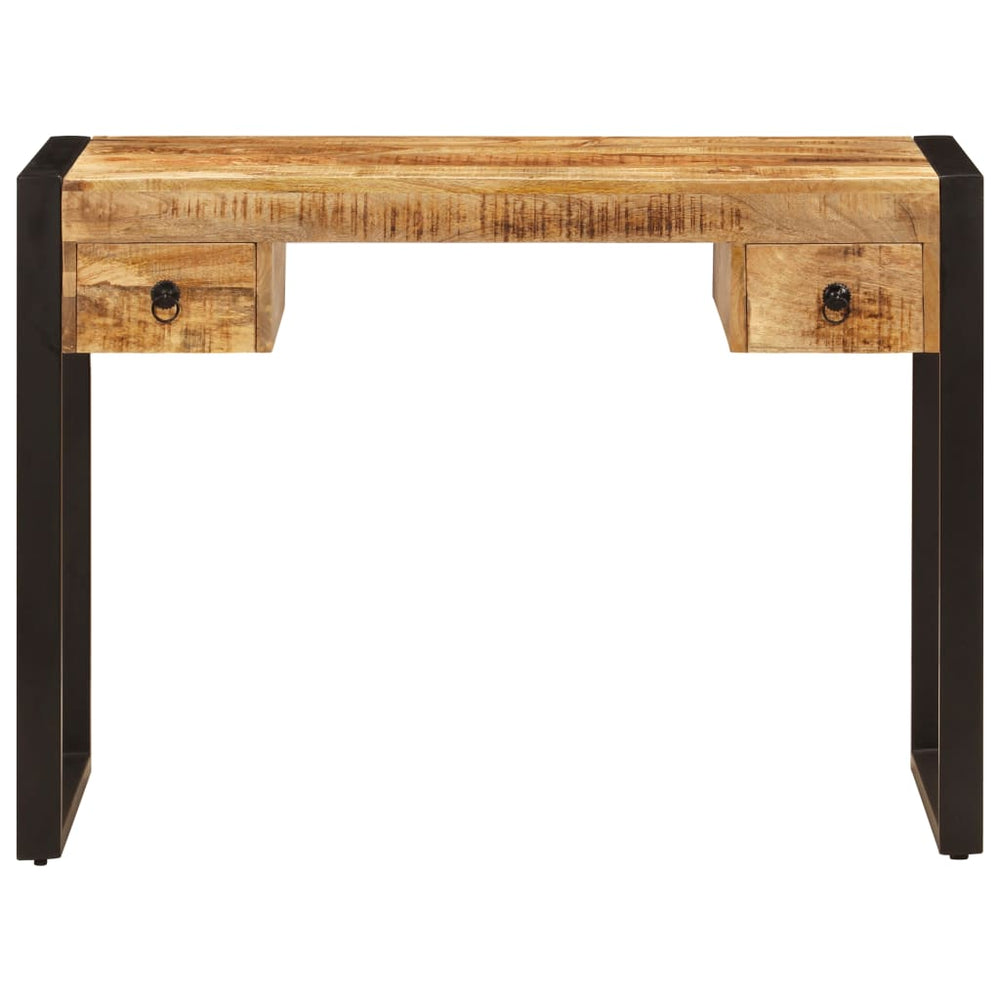 vidaXL Desk with 2 Drawers 110 x 50 x 77 cm Solid Mango Wood