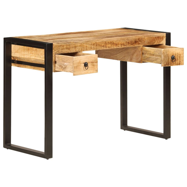 vidaXL Desk with 2 Drawers 110 x 50 x 77 cm Solid Mango Wood