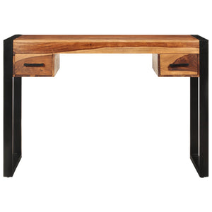 vidaXL Desk with 2 Drawers 110x50x77 cm Solid Acacia Wood