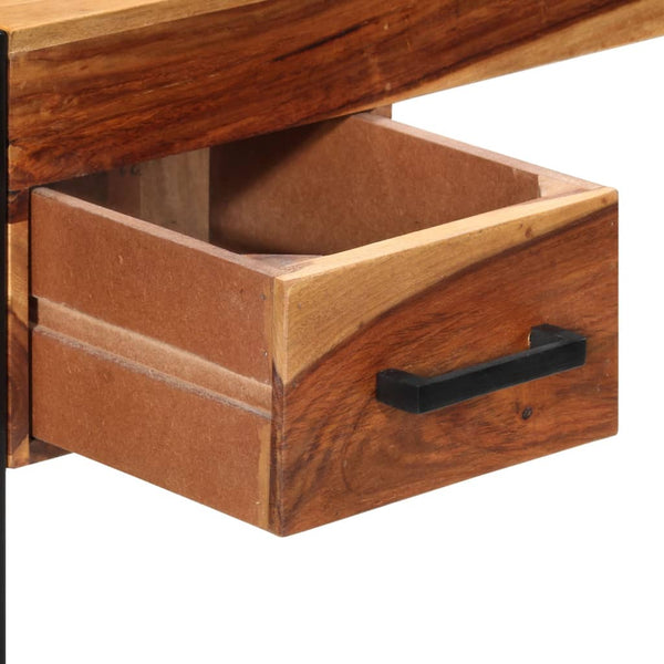 vidaXL Desk with 2 Drawers 110x50x77 cm Solid Acacia Wood