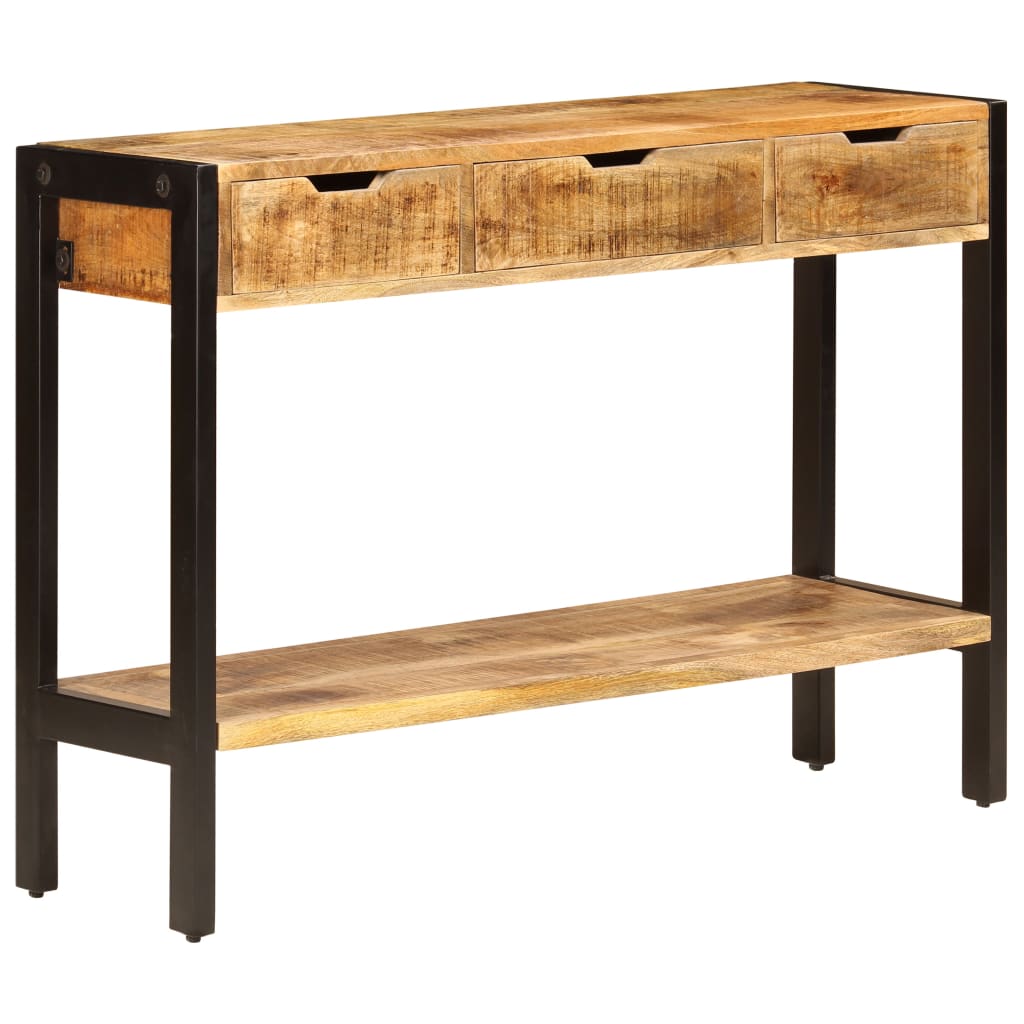 vidaXL Sideboard with 3 Drawers 110x35x75 cm Solid Mango Wood