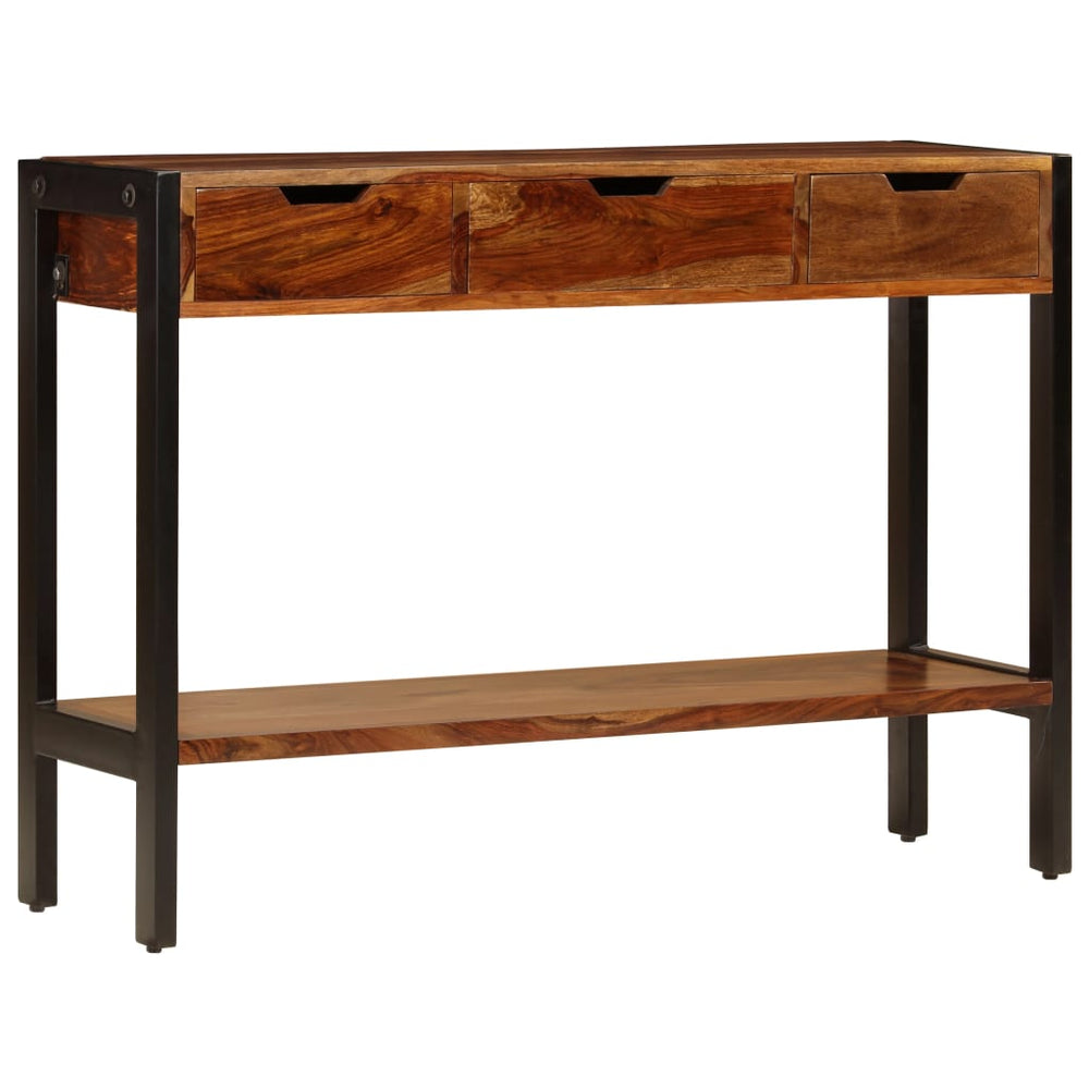 vidaXL Sideboard with 3 Drawers 110x35x75 cm Solid Acacia Wood