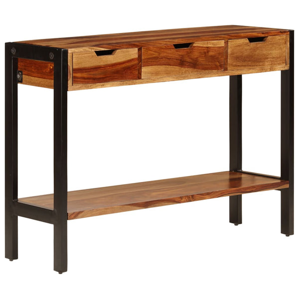 vidaXL Sideboard with 3 Drawers 110x35x75 cm Solid Acacia Wood
