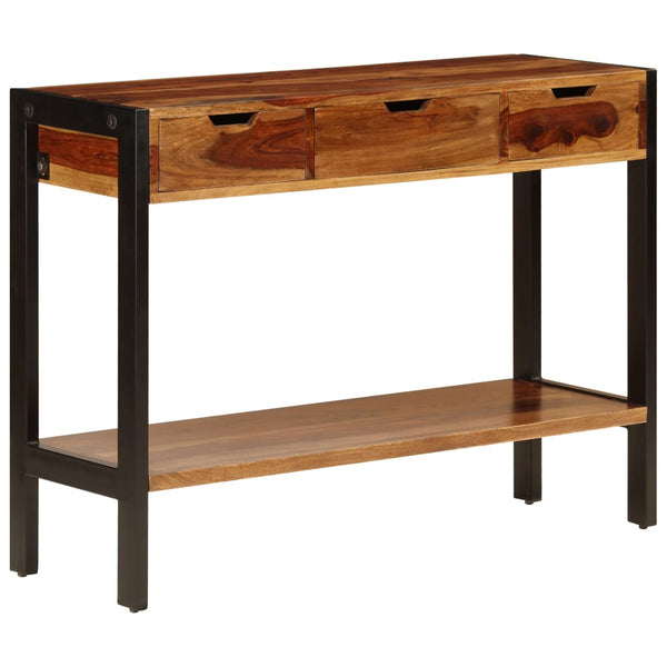 vidaXL Sideboard with 3 Drawers 110x35x75 cm Solid Acacia Wood