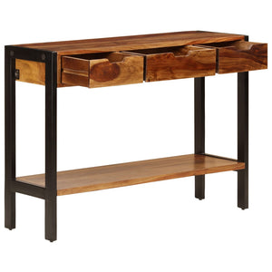 vidaXL Sideboard with 3 Drawers 110x35x75 cm Solid Acacia Wood