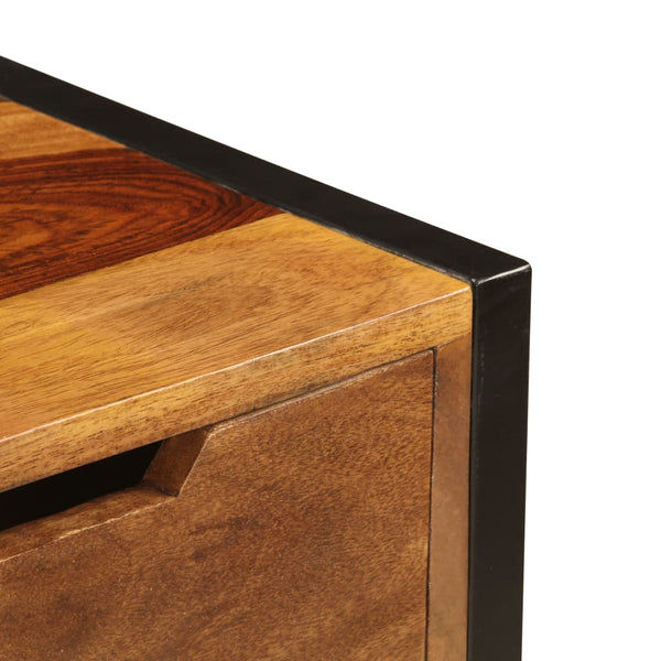 vidaXL Sideboard with 3 Drawers 110x35x75 cm Solid Acacia Wood