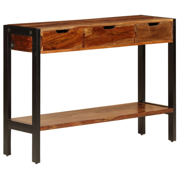 vidaXL Sideboard with 3 Drawers 110x35x75 cm Solid Acacia Wood