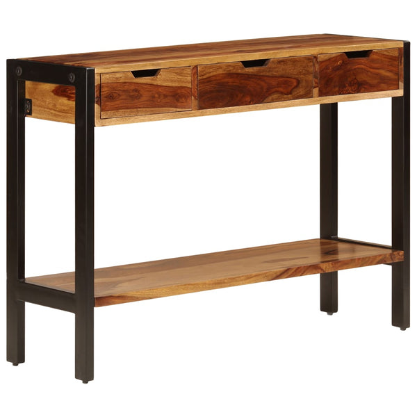 vidaXL Sideboard with 3 Drawers 110x35x75 cm Solid Acacia Wood