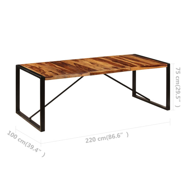 vidaXL Dining Table 220x100x75 cm Solid Acacia Wood