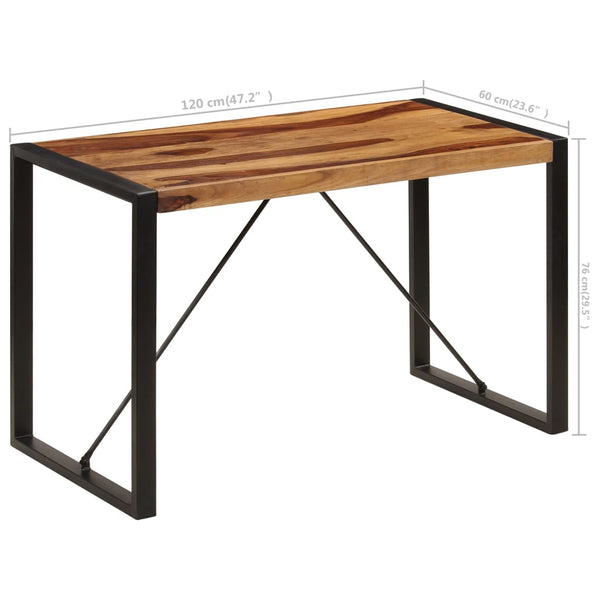 vidaXL Dining Table 120 x 60 x 76 cm Solid Acacia Wood
