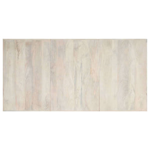 vidaXL Dining Table White 200×100×75 cm Solid Mango Wood