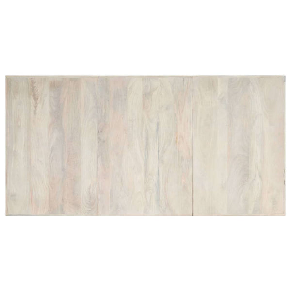 vidaXL Dining Table White 200×100×75 cm Solid Mango Wood