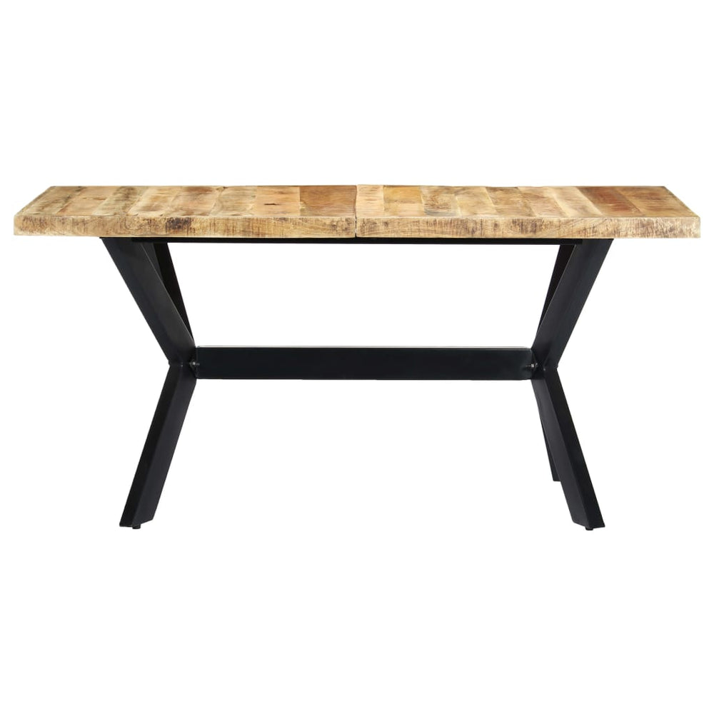 vidaXL Dining Table 160x80x75 cm Rough Mango Wood