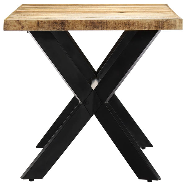 vidaXL Dining Table 160x80x75 cm Rough Mango Wood