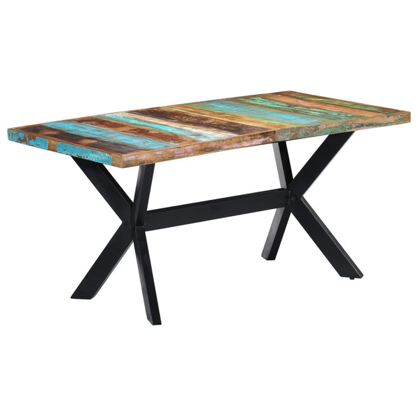 vidaXL Dining Table 160x80x75 cm Solid Reclaimed Wood