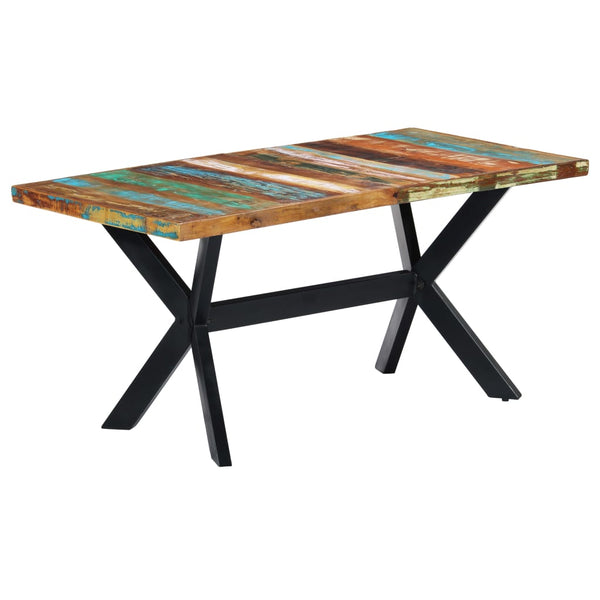 vidaXL Dining Table 160x80x75 cm Solid Reclaimed Wood