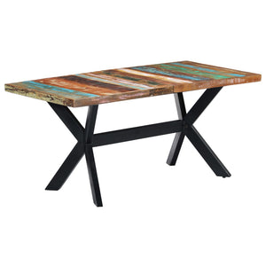 vidaXL Dining Table 160x80x75 cm Solid Reclaimed Wood